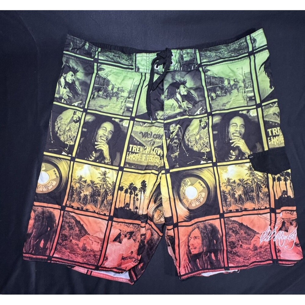 Bob Marley 2013 Board Shorts 420 Jamaica Reggae Swim Vacation Mens Sz 40